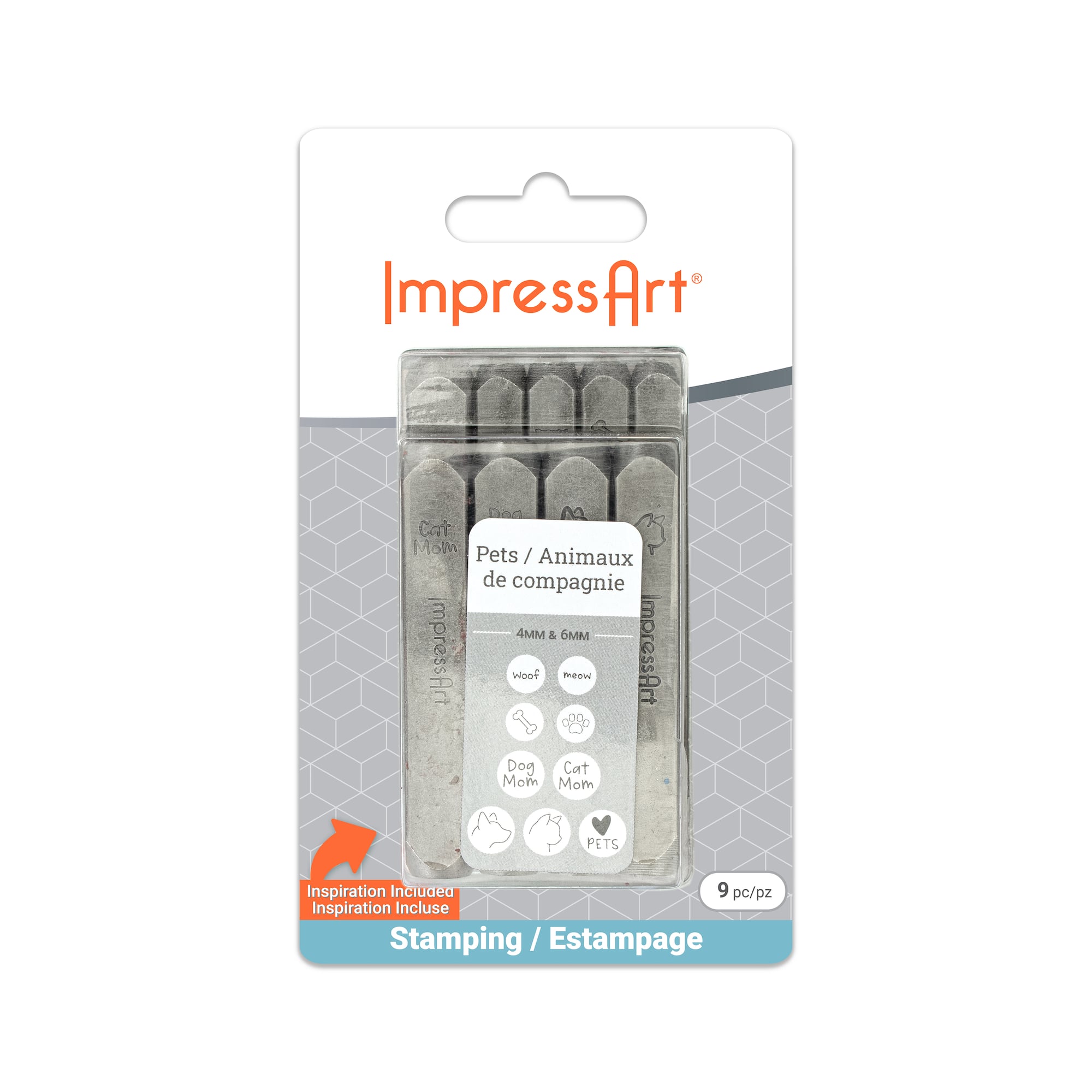 ImpressArt® 4mm & 6mm Pets Metal Stamps Pack